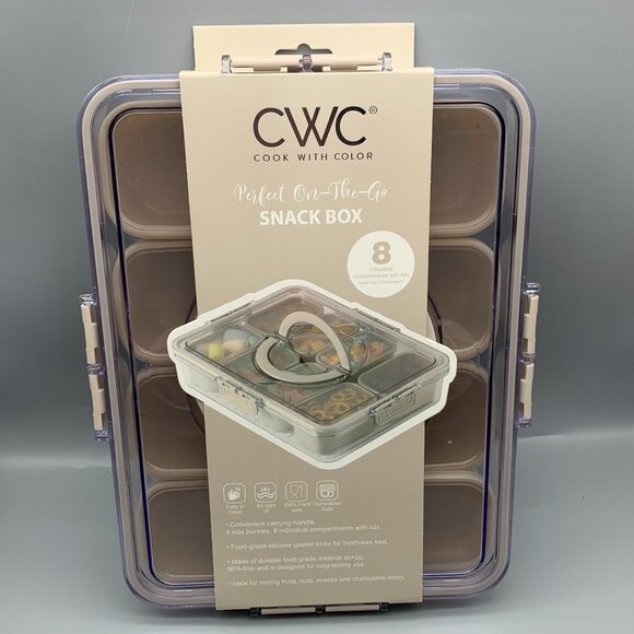 CWC Other - NEW CWC Cook With Color Perfect On-The-Go Snack Box with 8 Compartments w/lids